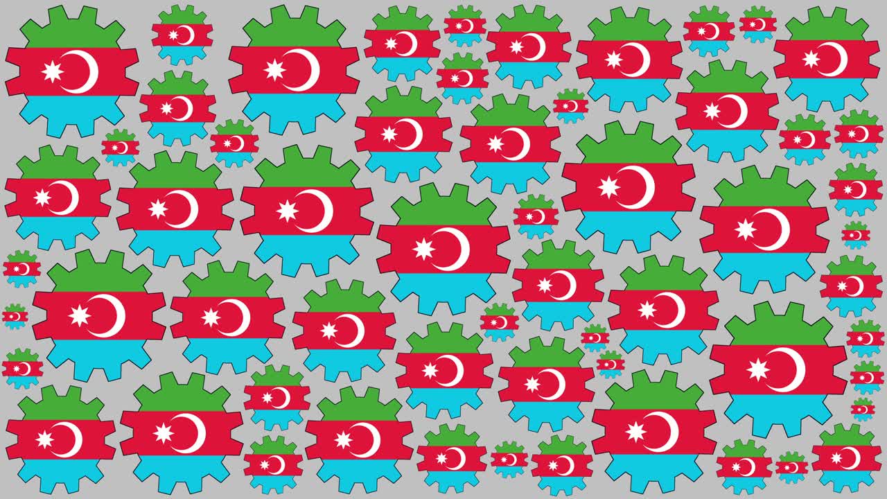 아제르바이잔 발 기어 스피닝 배경