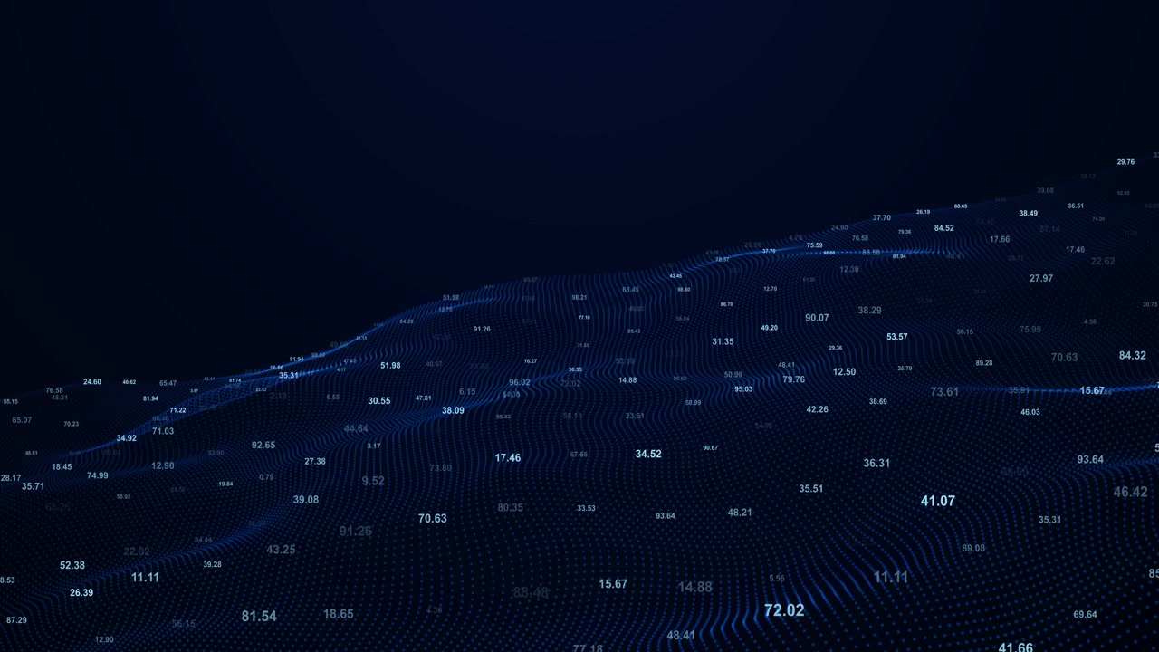 Abstrakt Digital Databølge med Flydende Tal