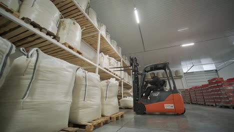 warehouse forklift operator in a large facility