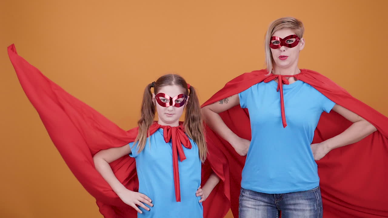 Mother and Daughter Superhero Costumes