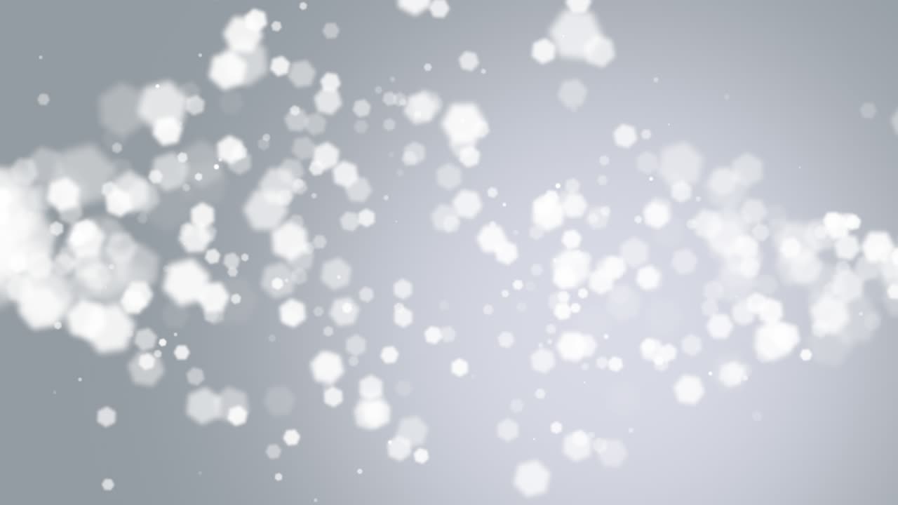 bokeh blanco de mosca y partículas en un fondo brillante