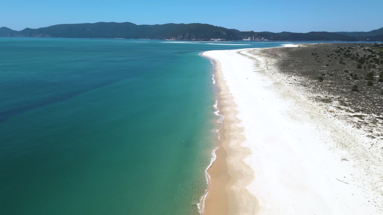 Stunning aerial view of Comporta Beach Coastline, Portugal