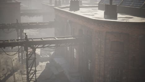 abandoned industrial buildings of old factory
