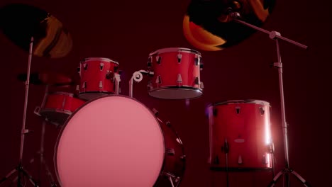 drum set with dof and lense flair