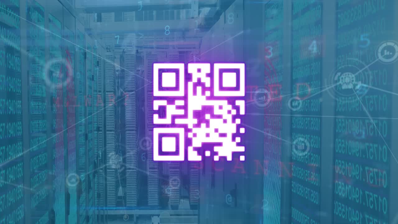 Animation of security qr code over security qr code