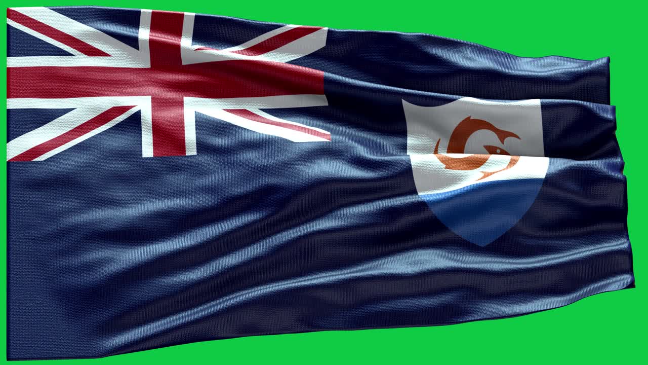 4k bandera muy detallada de anguilla - bandera de anguila alto detalle - bandera nacional patrón de ondas de anguillan elementos en bucle