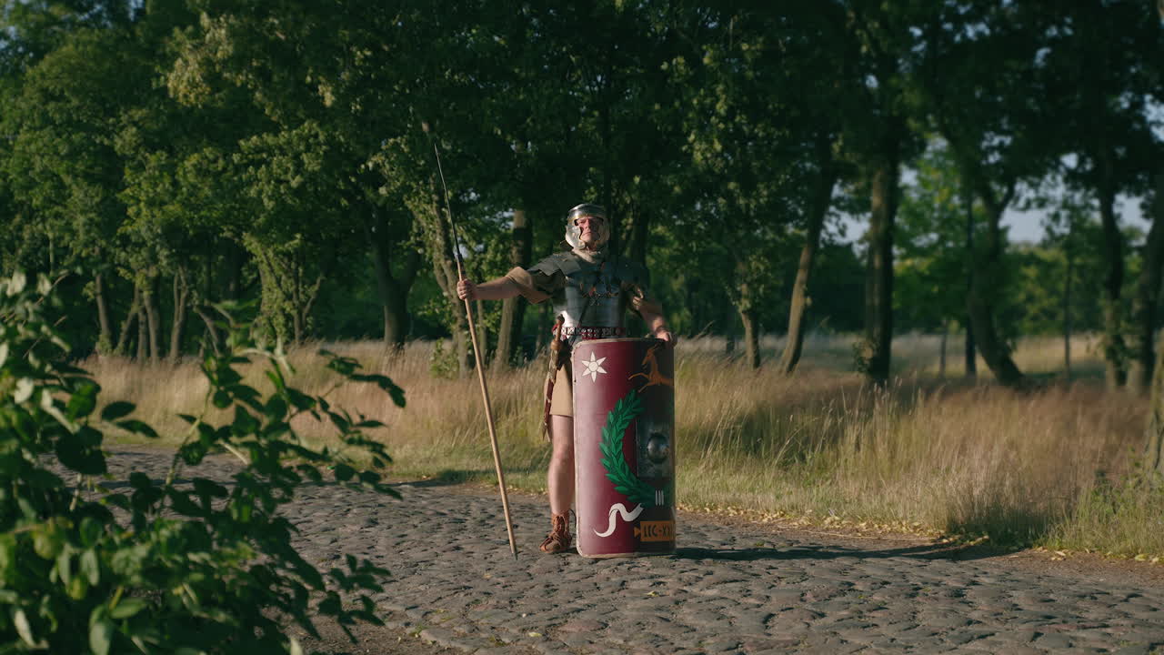 Roman Soldier in Reenactment