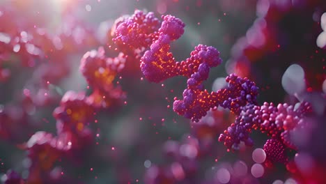 microscopic view of abstract molecular structures