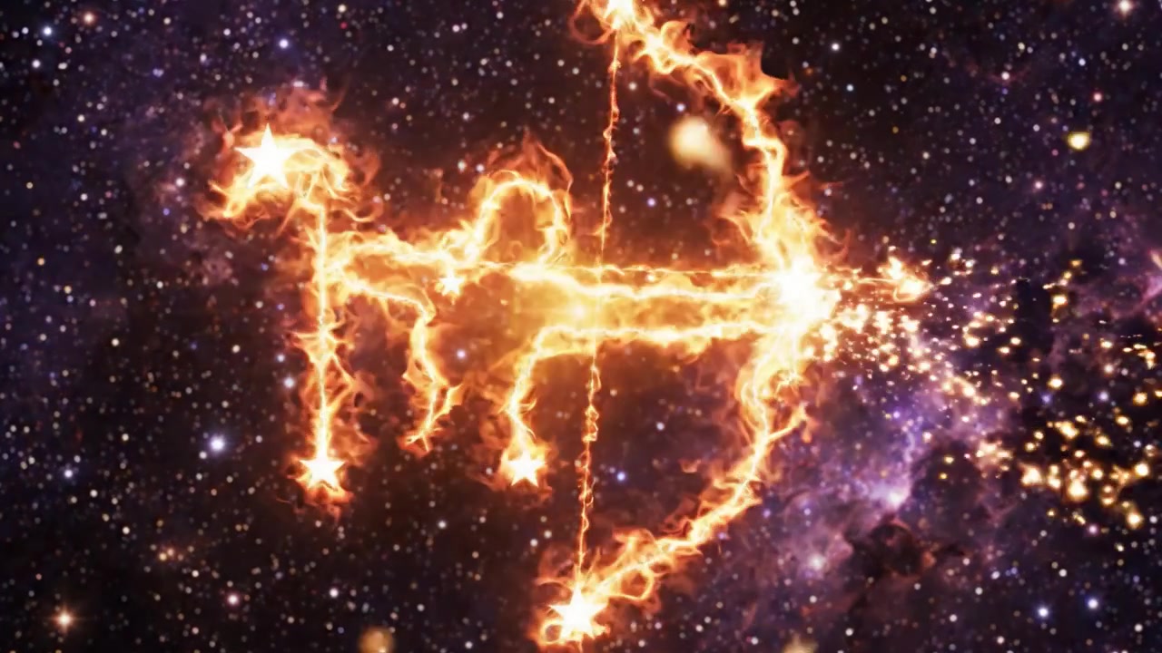 Uno spettacolo cosmico affascinante: la costellazione infuocata del Sagittario illumina il cielo notturno in una splendida immagine celeste