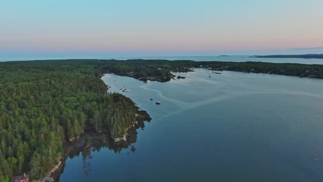 beautiful landscape aerial view over cameron cove