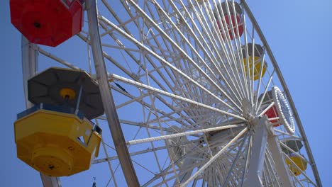 colourful ferris wheel turning