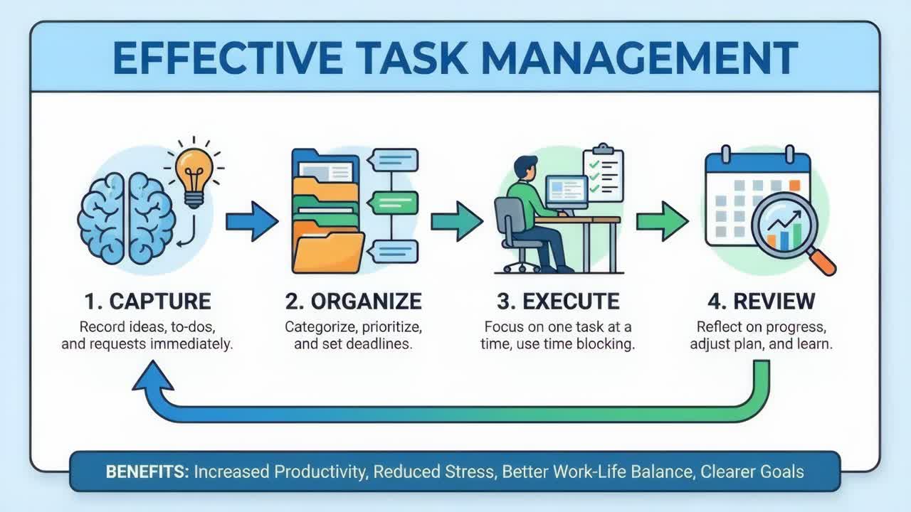Effective Task Management Process Diagram