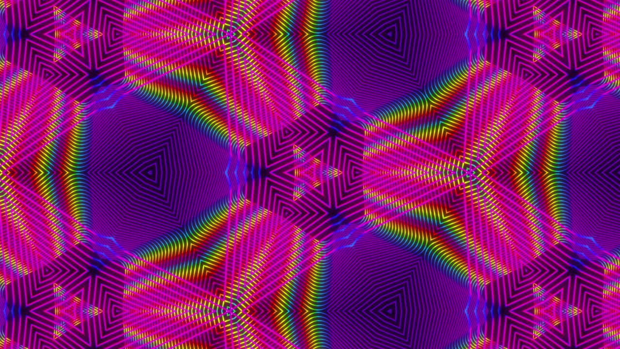 patrones de caleidoscopio de forma triangular flotante fondo abstracto