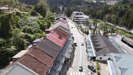 general landscape view of the brinchang district within the cameron highlands area of malaysia