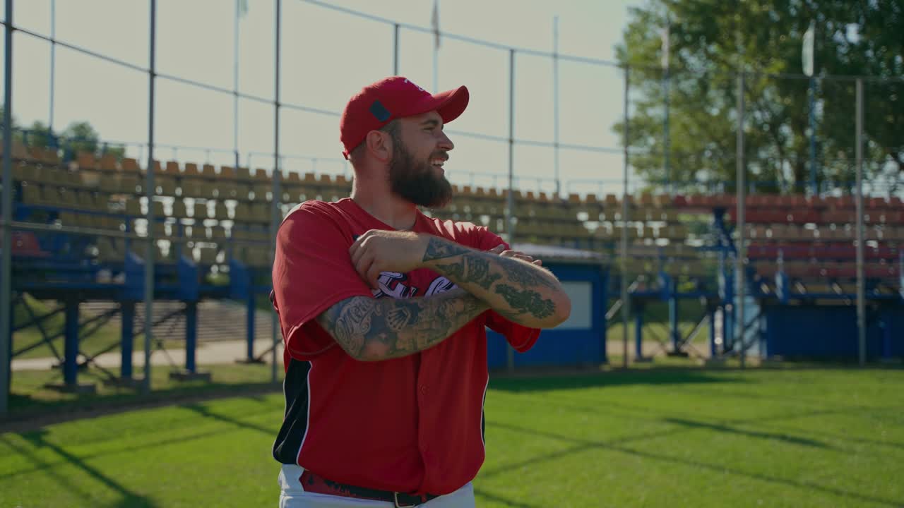 Giocatore di baseball sul campo