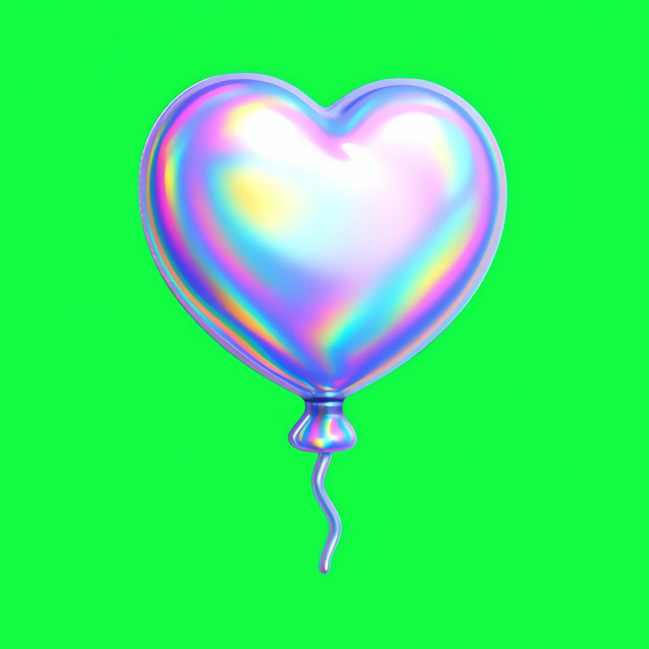 Iridescent Heart Balloons