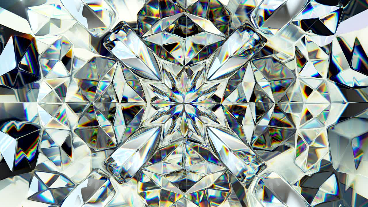 반이는 다이아몬드 또는 보석 매크로 회전 시엄리스 루프 칼레이도스코프