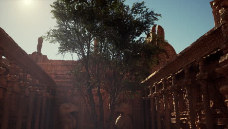 antiguas ruinas de un templo en una jungla