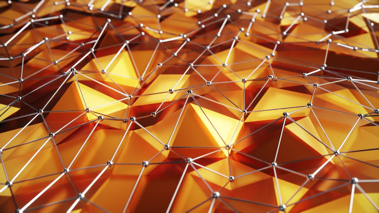 움직이는 황금 삼각형의 배경, 무한 루프 애니메이션