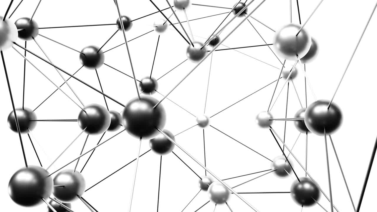 estructura molecular futurista de 4k.