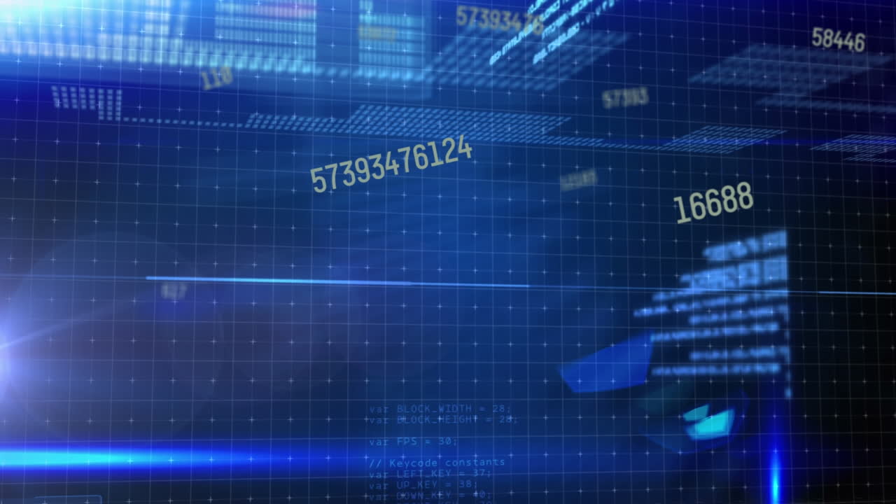 Animation of numbers changing over data processing