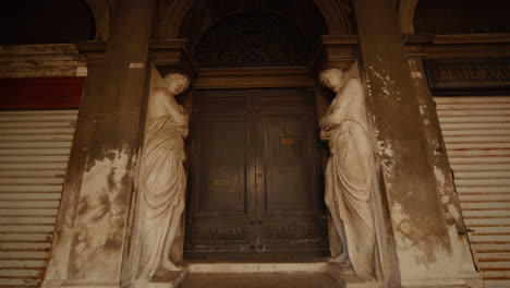 ornate doorway with statues in venice