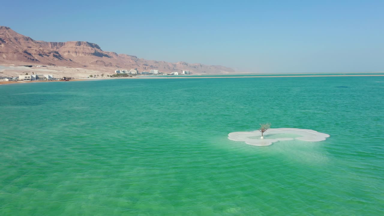 Tuz Adası, Lut Gölü, İsrail, Kutsal Topraklar, Drone Havadan Uçuş