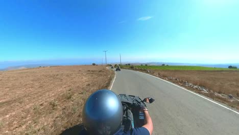 A-view-of-the-stunning-island-of-Cyprus,-seen-from-a-quad-bike-tour-taking-tourists-from-all-over-the-world