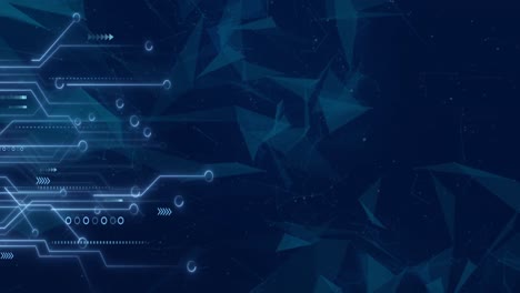 Animation-of-networks,-data-processing-over-computer-circuit-board
