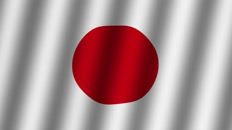 fondo. agitando la bandera japonesa. animación. imágenes.