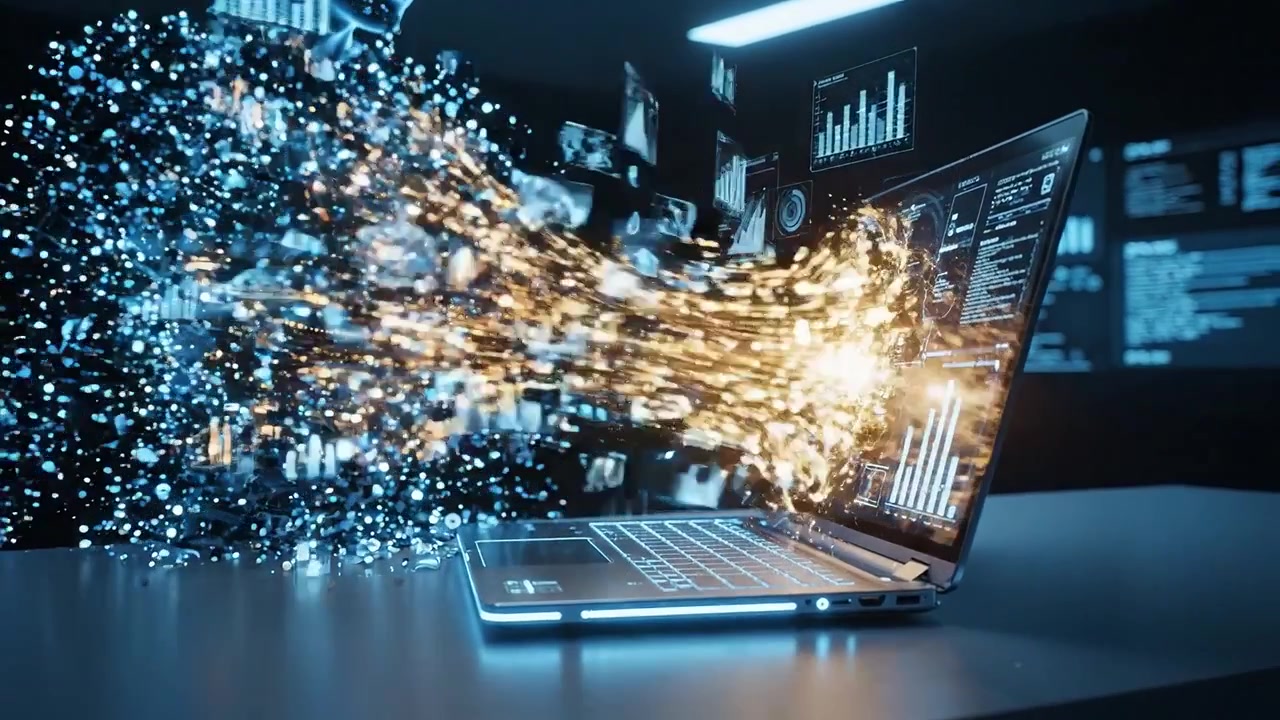 A Futuristic Digital Interface Displaying Data Analytics with a Holographic Representation of Human Anatomy Demonstrating Integration of Technology and Health.