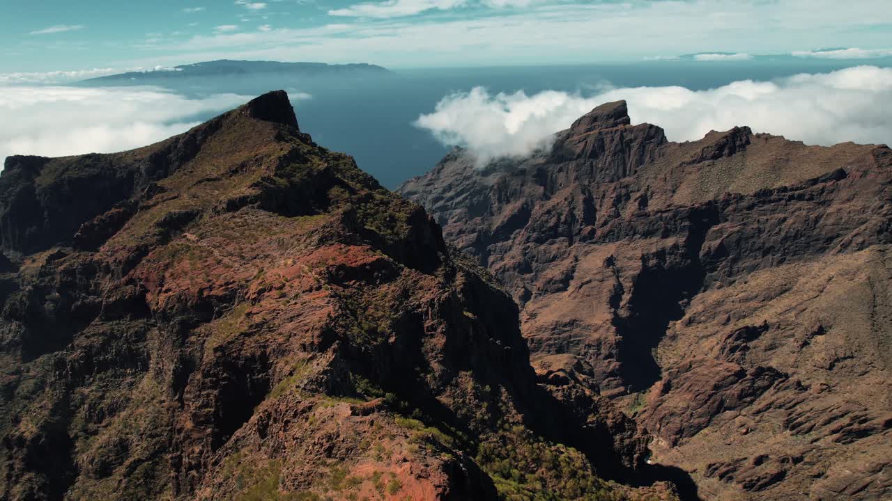 Vista aerea della Gola della Valle del Mirador de Masca nelle Isole Canarie.