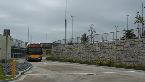 shuttle bus at modern transport facility