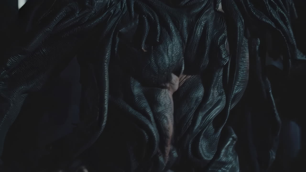 Dark Interior Scene with Figures