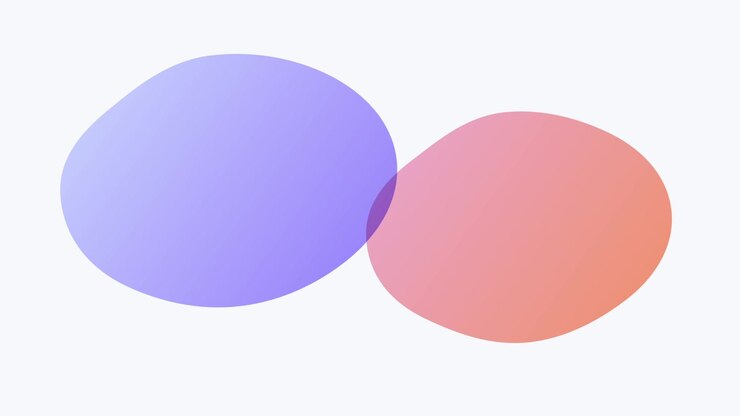 Abstract Animation of Overlapping Purple and Orange Gradient Circles