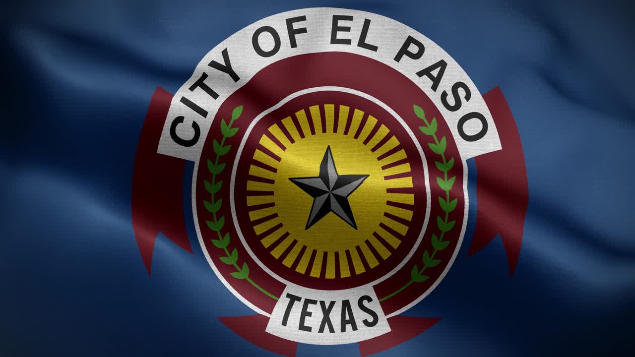 el paso texas bandera de los estados unidos fondo de bucle 4k