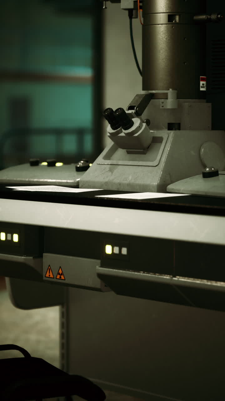 Close-up of a Microscope in a Laboratory Setting