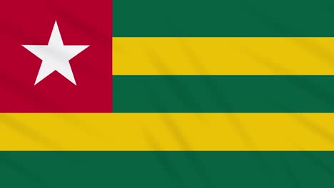 tela que agita la bandera de togo, bucle de fondo