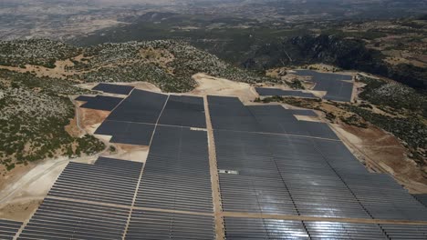 vista aérea de los paneles solares