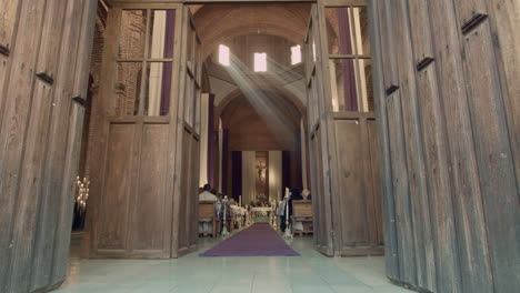 People-praying-in-church-in-an-ancient-town