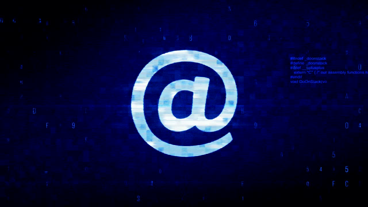 메일, 이메일, 이 메일, 인박스, 메일, 메시지 기호 디지털 픽셀 노이즈 오류 애니메이션.