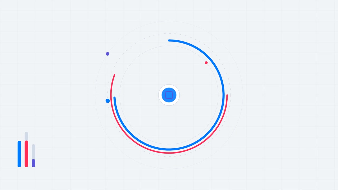 Abstract Motion Graphics Featuring Rotating Circular Loading Animation
