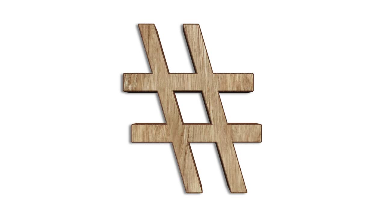 Eco Green Hashtag Sign Rotation Loop