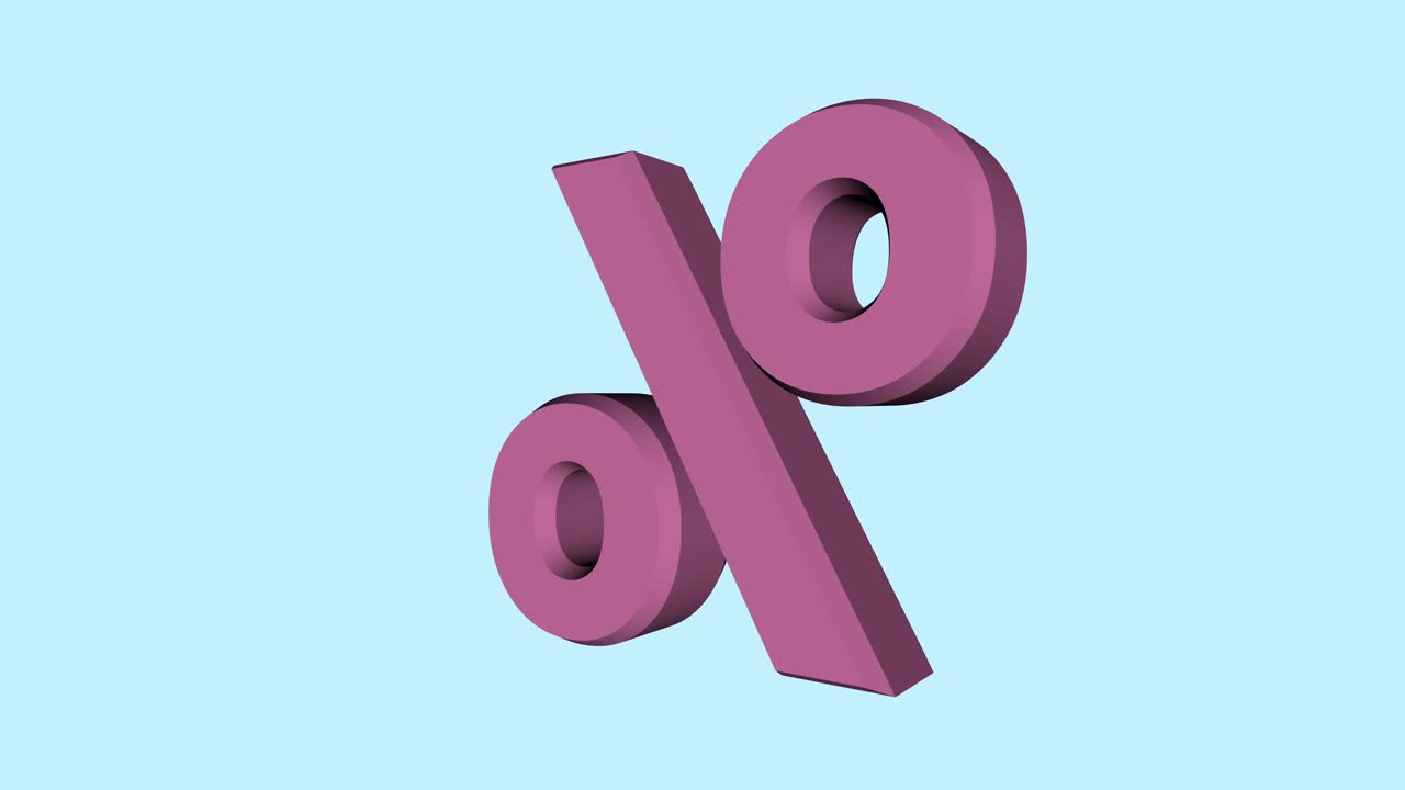 demostración de animación de porcentaje plano en azul croma