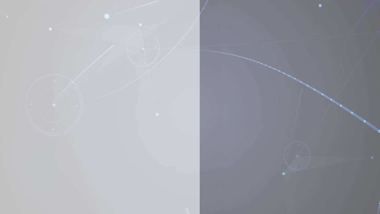 색과 회색 바탕에 빛의 흔적이 있는 모양과 선의 애니메이션