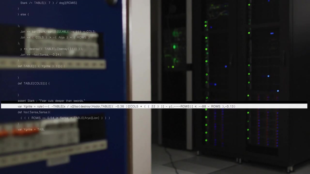 Tech racks receiving command, showing console text and moving bar, camera centering to show scan