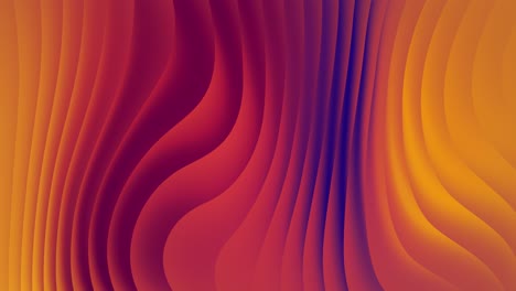 3d modern waves orange background