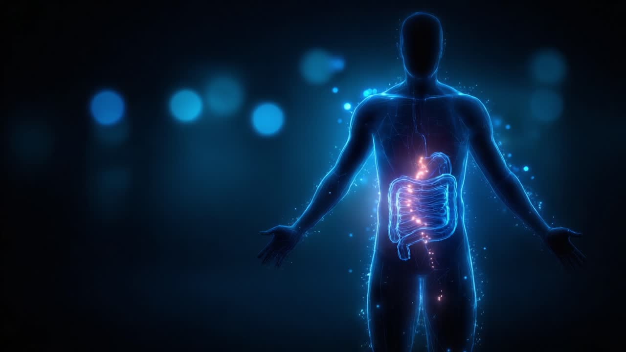 Futuristic Visualization of the Human Digestive System: A Detailed Glimpse into the Intricacies of the Gastrointestinal Tract with Spectacular Neon Effects