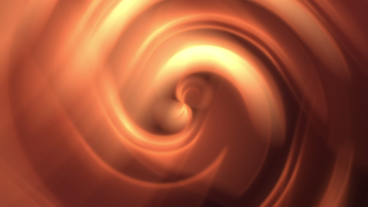 Animazione fluida e luminosa in loop di linee curve e sinuose arancioni e gialle in costante movimento