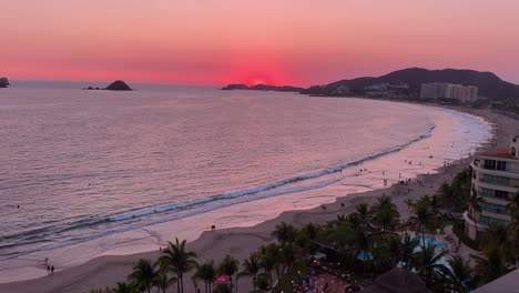 late sunset at a beach